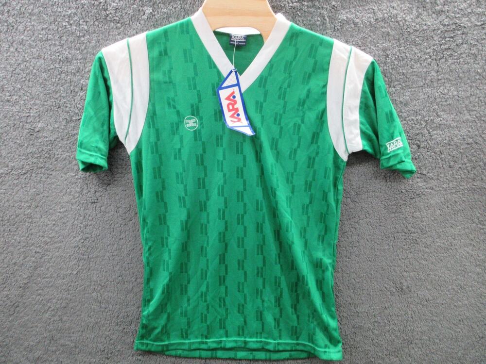 NWT Vintage Y2K XARA Men's Large Polyester Green Soccer Futbol Jersey Shirt